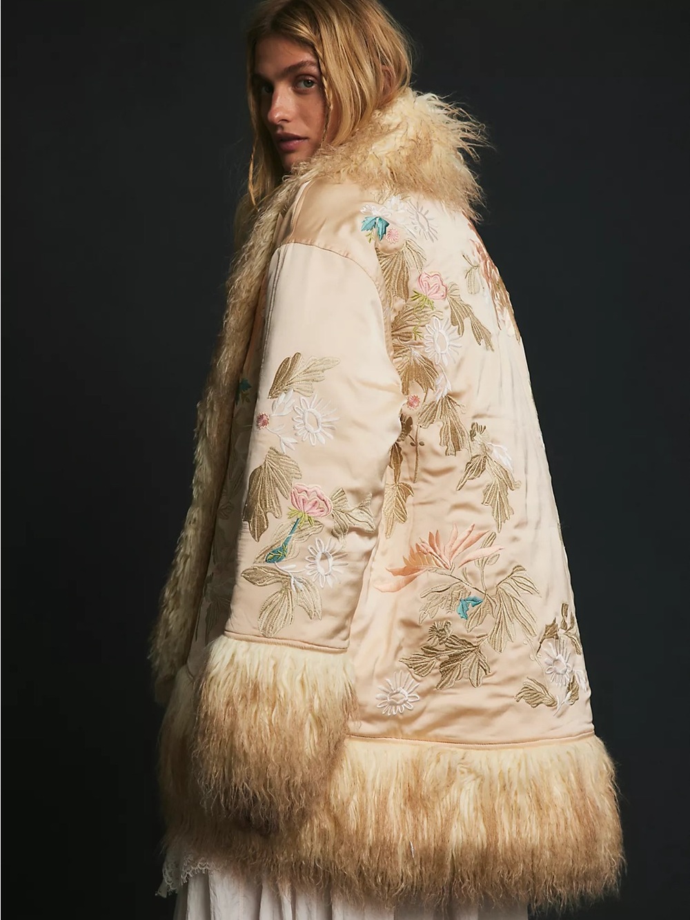 $698! Sold Out! Free People Moon Petals Jacket Cream Combo NWOT
